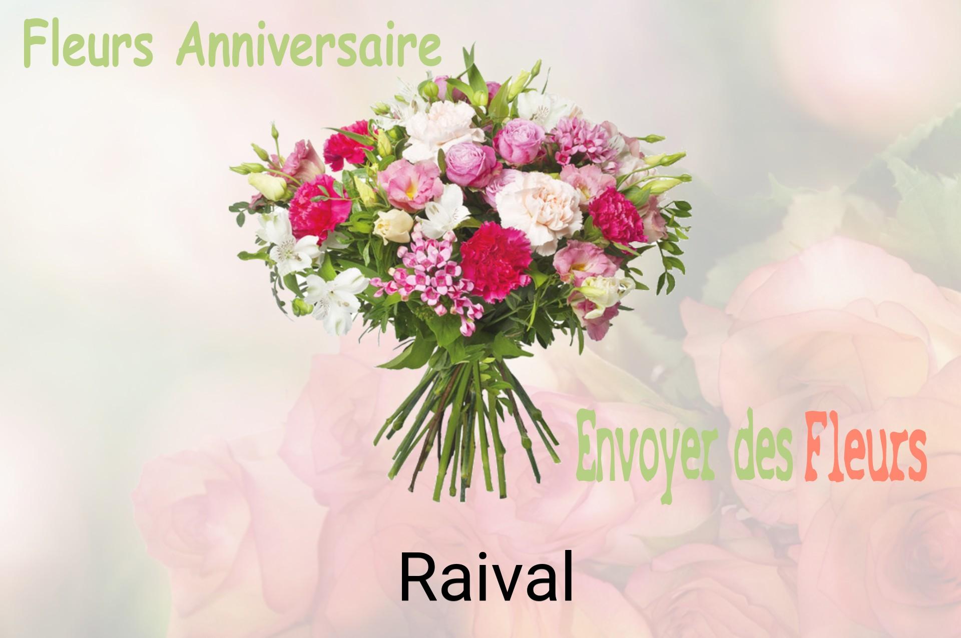 Bouquet de fleurs d’anniversaire livré à Raival