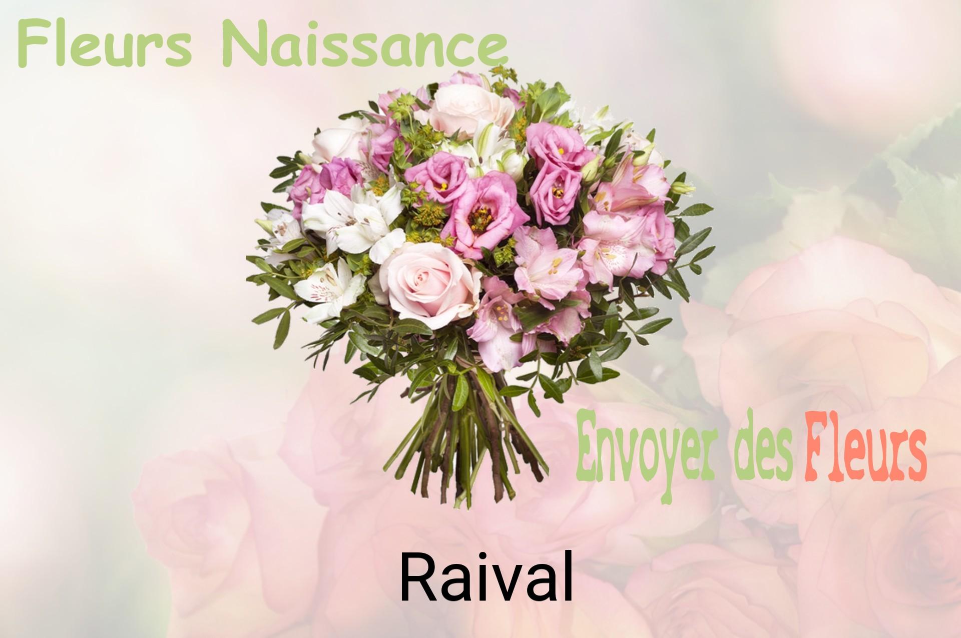Bouquet de fleurs de naissance livré à Raival